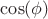 $\cos (\phi)$