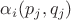 $\alpha_i(p_j,q_j)$