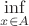 $\inf\limits_{x\in A}$