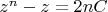 $z^n-z=2nC$
