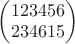 $\begin{pmatrix}
 1  2  3  4  5  6 \\ 
 2  3  4  6  1  5 
\end{pmatrix}$