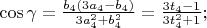 $\cos{\gamma}=\frac{b_4(3a_4-b_4)}{3a_4^2+b_4^2}=\frac{3t_4-1}{3t_4^2+1};$