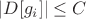 $|D[g_i]| \leq C$