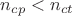 $ n_{cp} < n _{ct}$