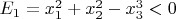 $E_1 = {x_1^2 + x_2 ^2 - x_3^3 < 0}$