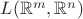 $L(\mathbb R^m,\mathbb R^n)$