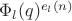 $\Phi_l(q)^{e_l(n)}$