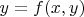 $y=f(x,y)$