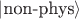 $|\text{non-phys}\rangle$