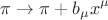 $$\pi\to\pi+b_\mu x^\mu$$