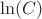 $\ln(C)$