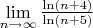 $\[\mathop {\lim }\limits_{n \to \infty } \frac{{\ln (n + 4)}}{{\ln (n + 5)}}\]$