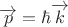 $$\overrightarrow{p}=\hbar \overrightarrow{k}$$