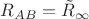 $R_{AB}=\tilde{R}_\infty$