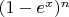 $(1-e^{x})^{n}$