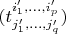 $(t^{i'_1,\ldots,i'_p}_{j'_1,\ldots,j'_q})$