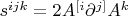 $s^{ijk}=2A^{[i}\partial^{j]}A^k$