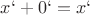 $x`+0`=x`$