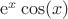 $\mathrm{e}^x\cos(x)$