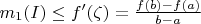 $m_1(I) \leq f'(\zeta) = \frac{f(b)-f(a)}{b-a}$