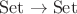 $\operatorname{Set} \to \operatorname{Set}$