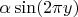 $\alpha\sin(2\pi y)$