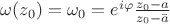 $\omega(z_{0})=\omega_{0}=e^{i\varphi}\frac{z_{0}-a}{z_{0}-\bar{a}}$