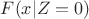 $F(x|Z=0)$