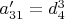 $a'_{31}=d_4^3$