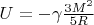 $ U= -\gamma \frac {3 M^2} {5 R} $