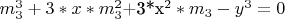 $ m_3^3+3*x*m_3^2$+3*x^2*m_3-y^3=0$