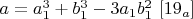 $a=a_1^3+b_1^3-3a_1b_1^2$    $[19_a]$