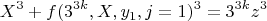 $$X^3+f(3^{3k}, X, y_1,j=1)^3=3^{3k}z^3$$