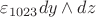 $\varepsilon_{1023}dy\wedge dz$