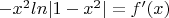 $-x^2ln|1-x^2|=f'(x)$