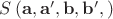 $S \left ( \mathbf{a}, \mathbf{a'}, \mathbf{b}, \mathbf{b'}, \right )$