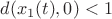 $d(x_1(t),0)<1$