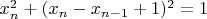 $x^2_n + (x_n - x_{n-1}+1)^2=1$