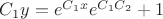 $C_{1}y=e^{C_{1}x}e^{C_{1}C_{2}}+1$