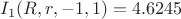 $I_{1}(R,r,-1,1)=4.6245$