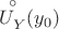 $\[\mathop {U_Y^{}}\limits^ \circ  ({y_0})\]$