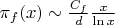 $\pi_f(x) \sim \frac{C_f}{d} \frac{x}{\ln x}$
