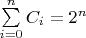 $\sum\limits_{i=0}^n{C_i}=2^n$