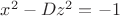 $x^2-Dz^2=-1$