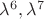 $\lambda^6,\lambda^7$