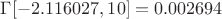 $\Gamma[-2.116027,10]=0.002694$