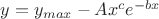 $y=y_{max}-Ax^c e^{-bx}$