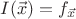 $I(\vec x) = f_{\vec x}$