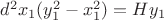 $d^2x_1(y_1^2-x_1^2)=Hy_1$