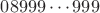 $08999\cdots999$